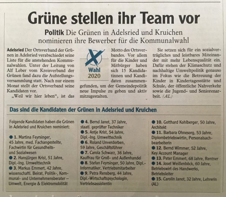 Grüne stellen ihr Team vor