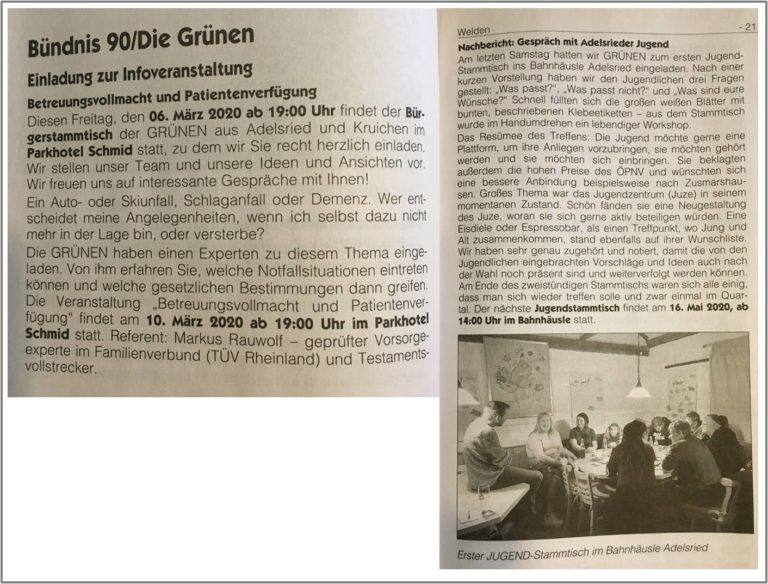 Einladung zur Infoveranstaltung / Jugendstammtisch